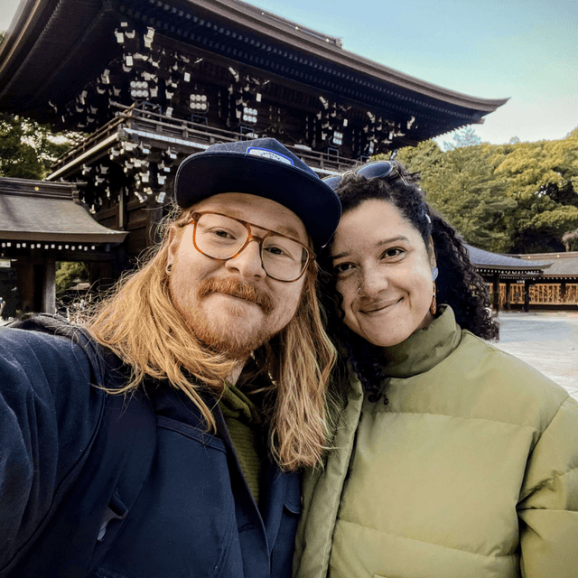 A photo of Drew Koszulinski and his wife, product designer Zoë Knight